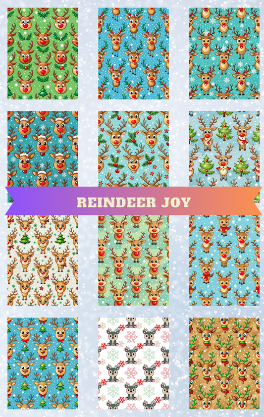 "Reindeer Joy" Decorative Diamond Painting Release Paper