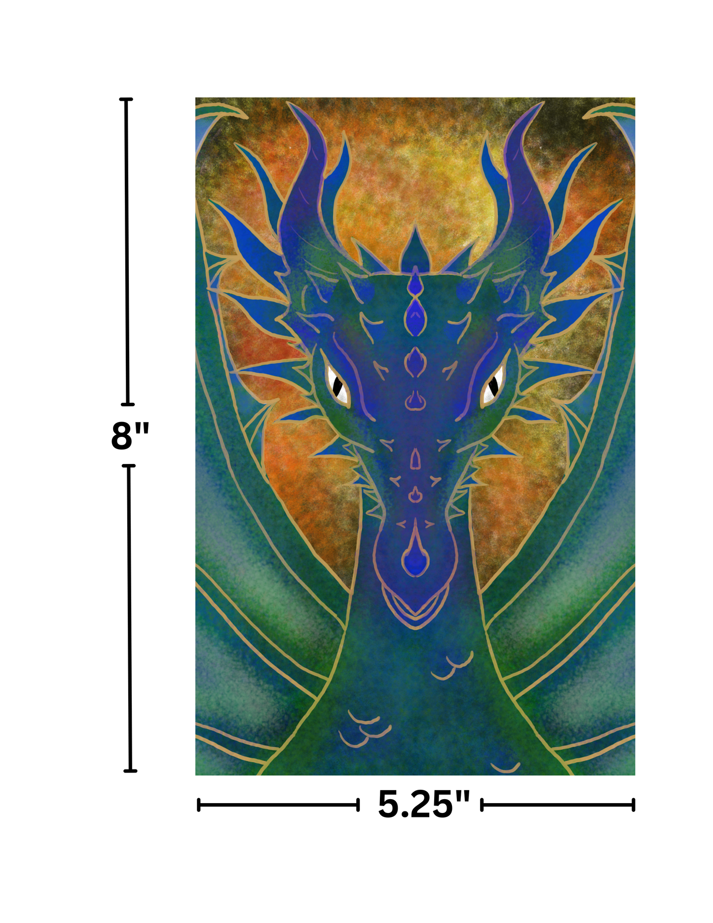 "Surrilian The Dragon (Amber)" by Kaleena Kollmeier Decorative Diamond Painting Release Papers