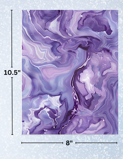 "Purple Marble" Decorative Diamond Painting Release Papers
