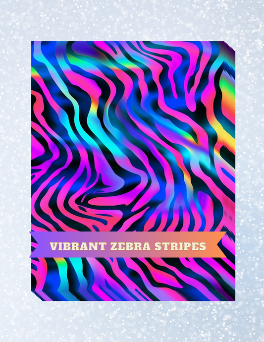 "Vibrant Zebra Stripes" Decorative Diamond Painting Release Papers