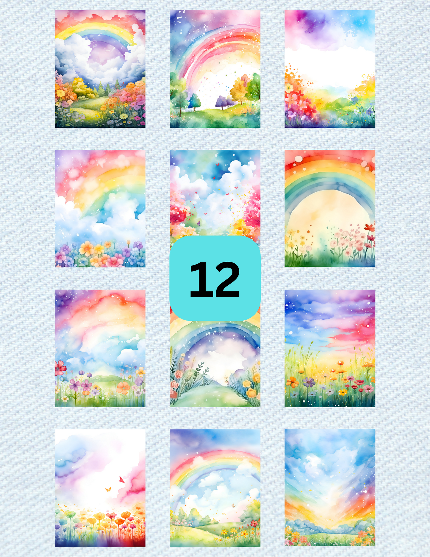 "Spring Rainbows" Premium Diamond Painting Release Papers