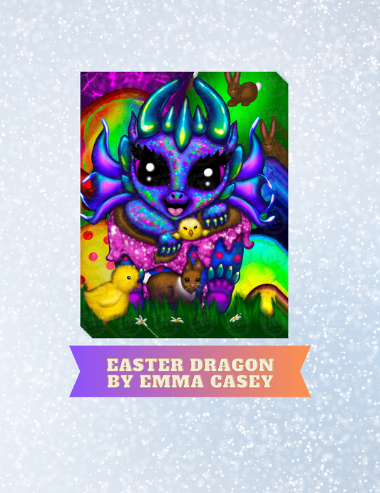 "Easter Dragon" by Emma Casey Decorative Diamond Painting Release Papers