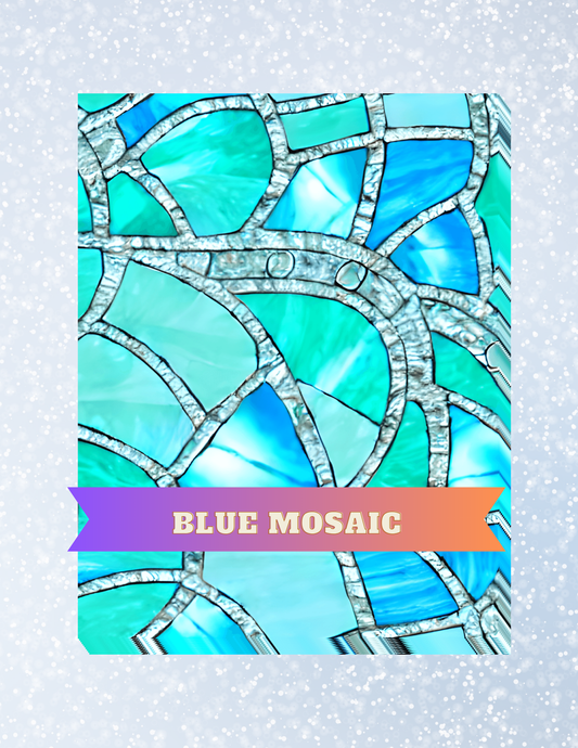 "Blue Mosaic" Decorative Diamond Painting Release Papers