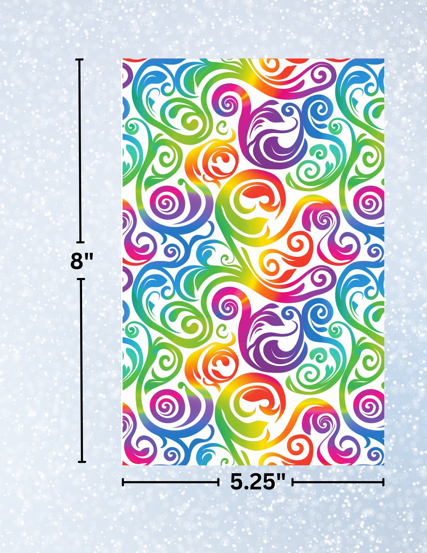 "Funky Rainbow Swirl" Decorative Diamond Painting Release Papers