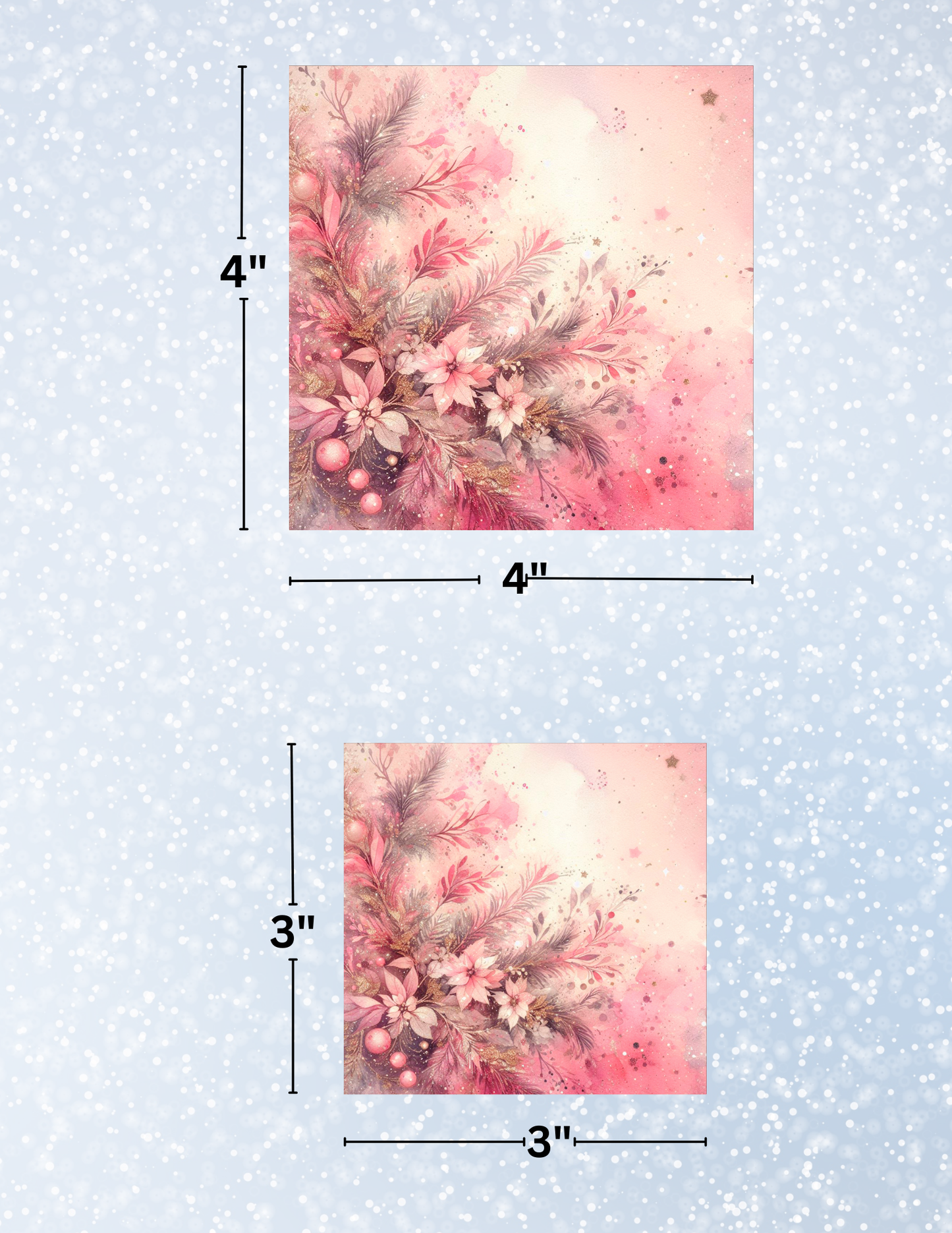 "Pink Christmas" Decorative Diamond Painting Release Paper