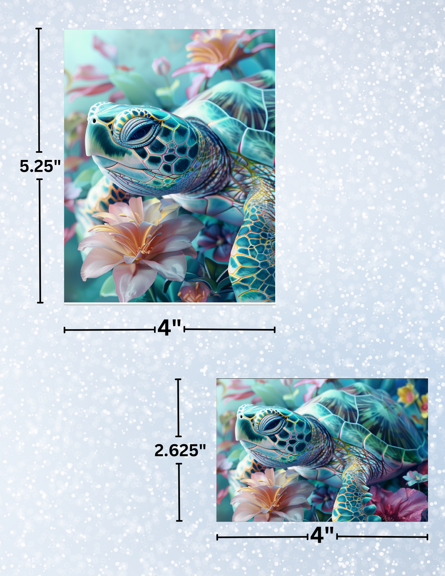 "Serene Sea Turtle" Decorative Diamond Painting Release Papers