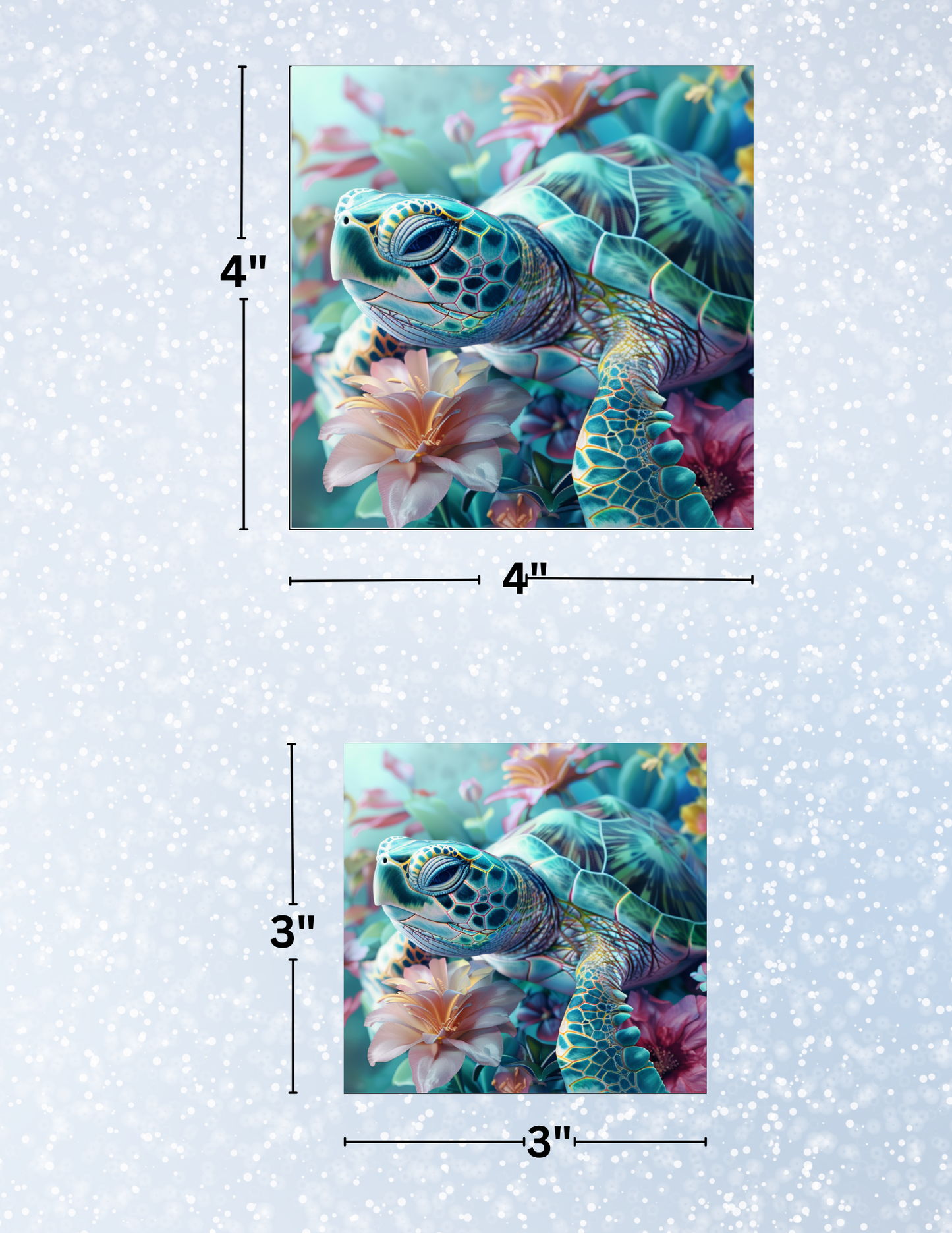 "Serene Sea Turtle" Decorative Diamond Painting Release Papers