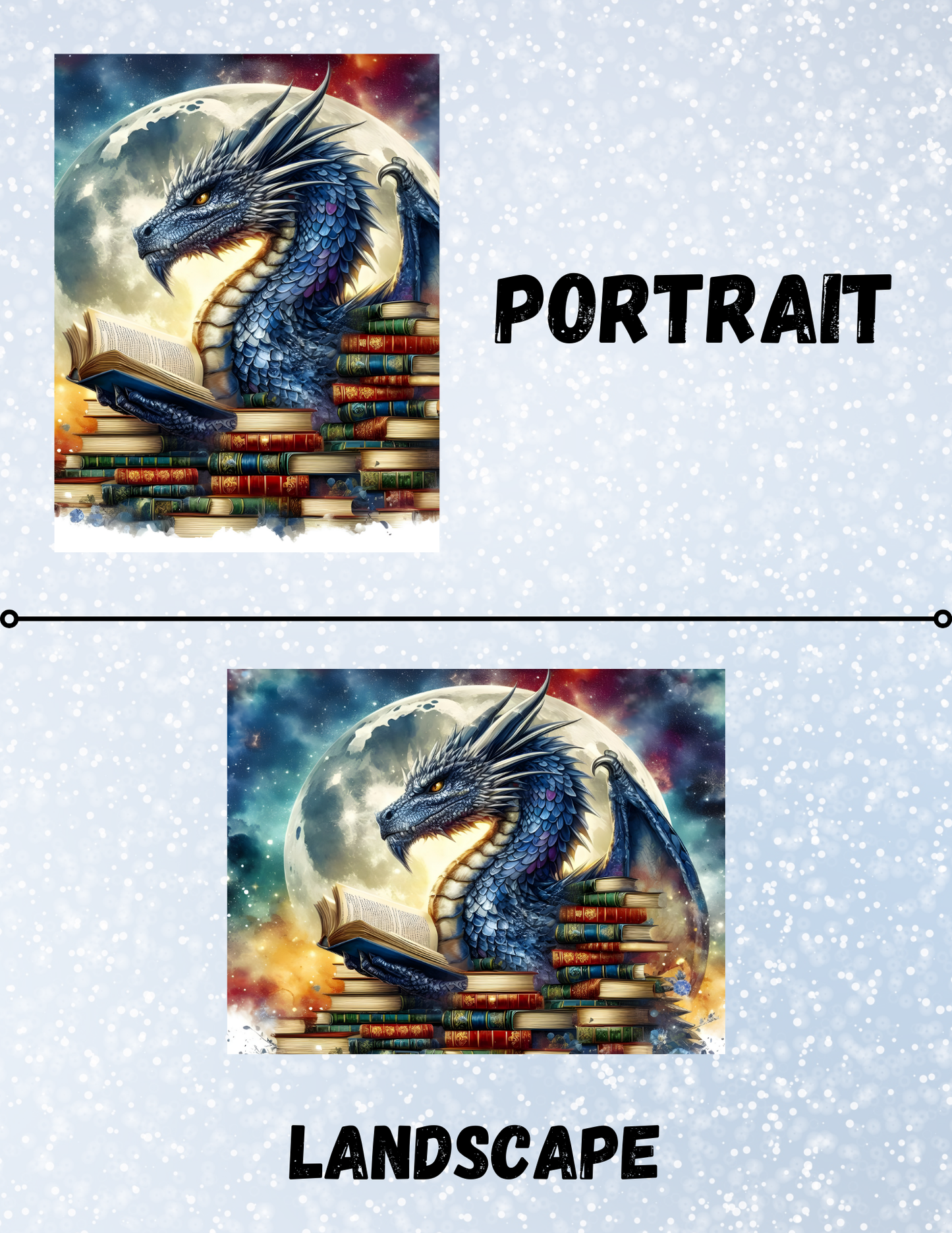 "Book Dragon" Decorative Diamond Painting Release Papers