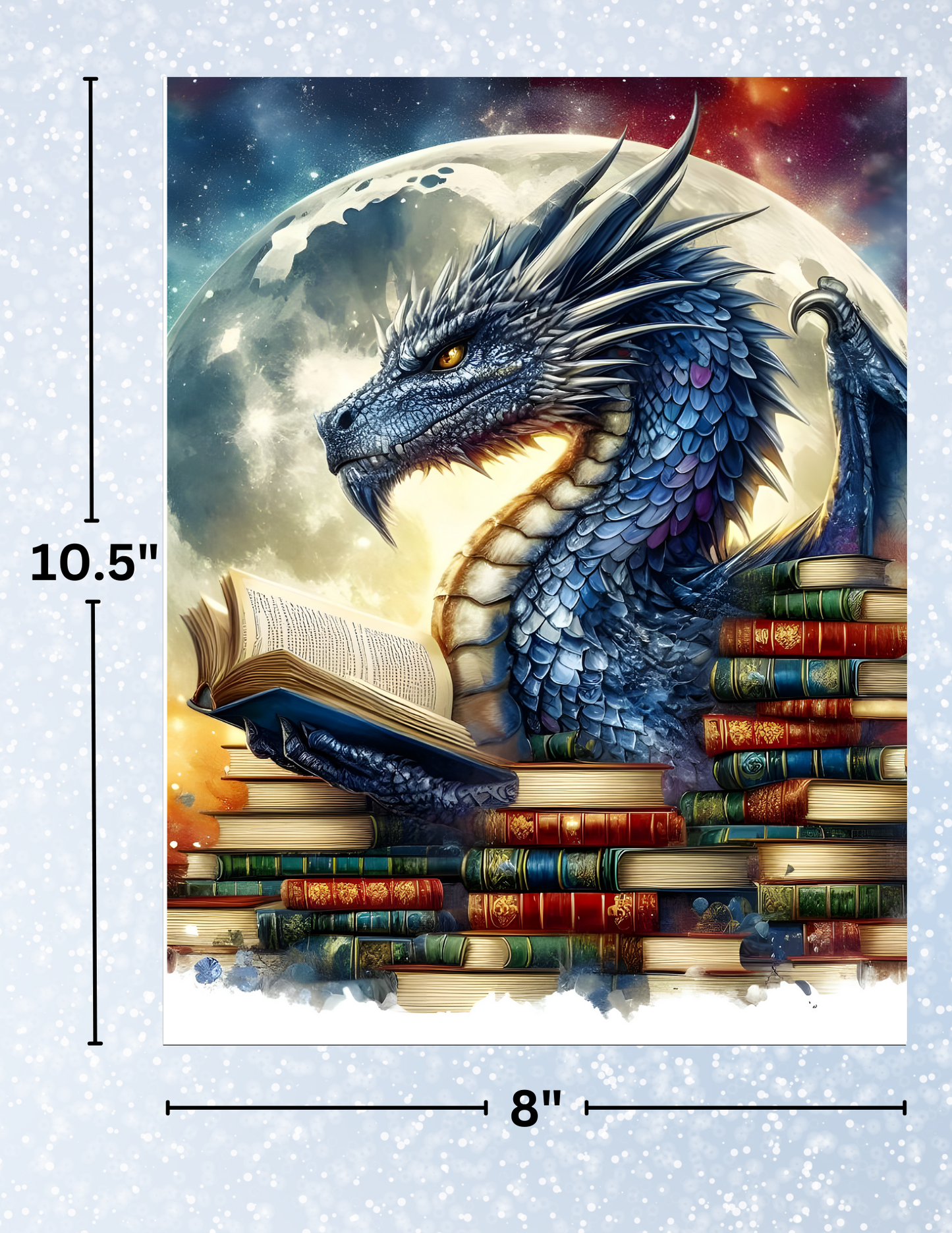 "Book Dragon" Decorative Diamond Painting Release Papers