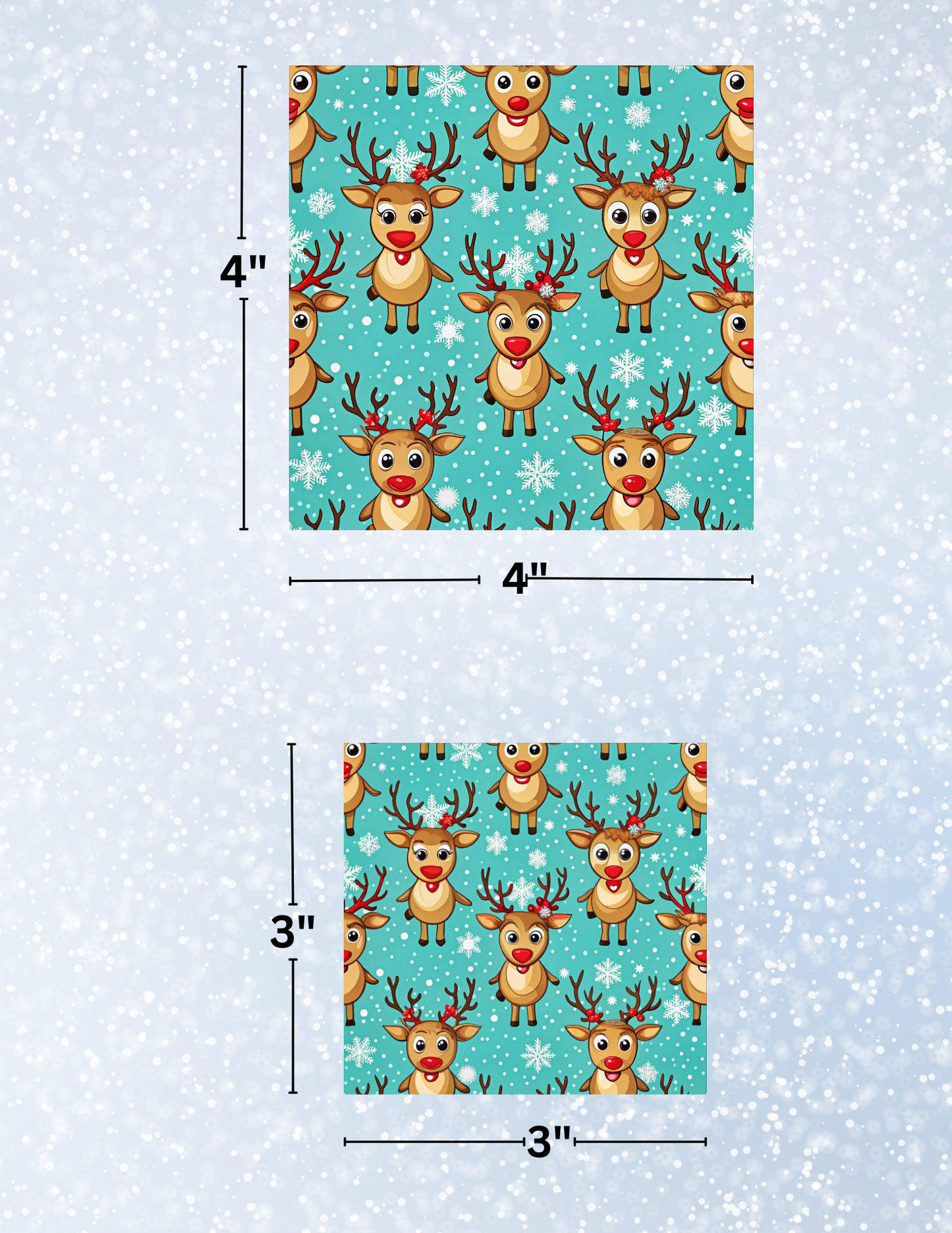 "Reindeer Joy" Decorative Diamond Painting Release Paper