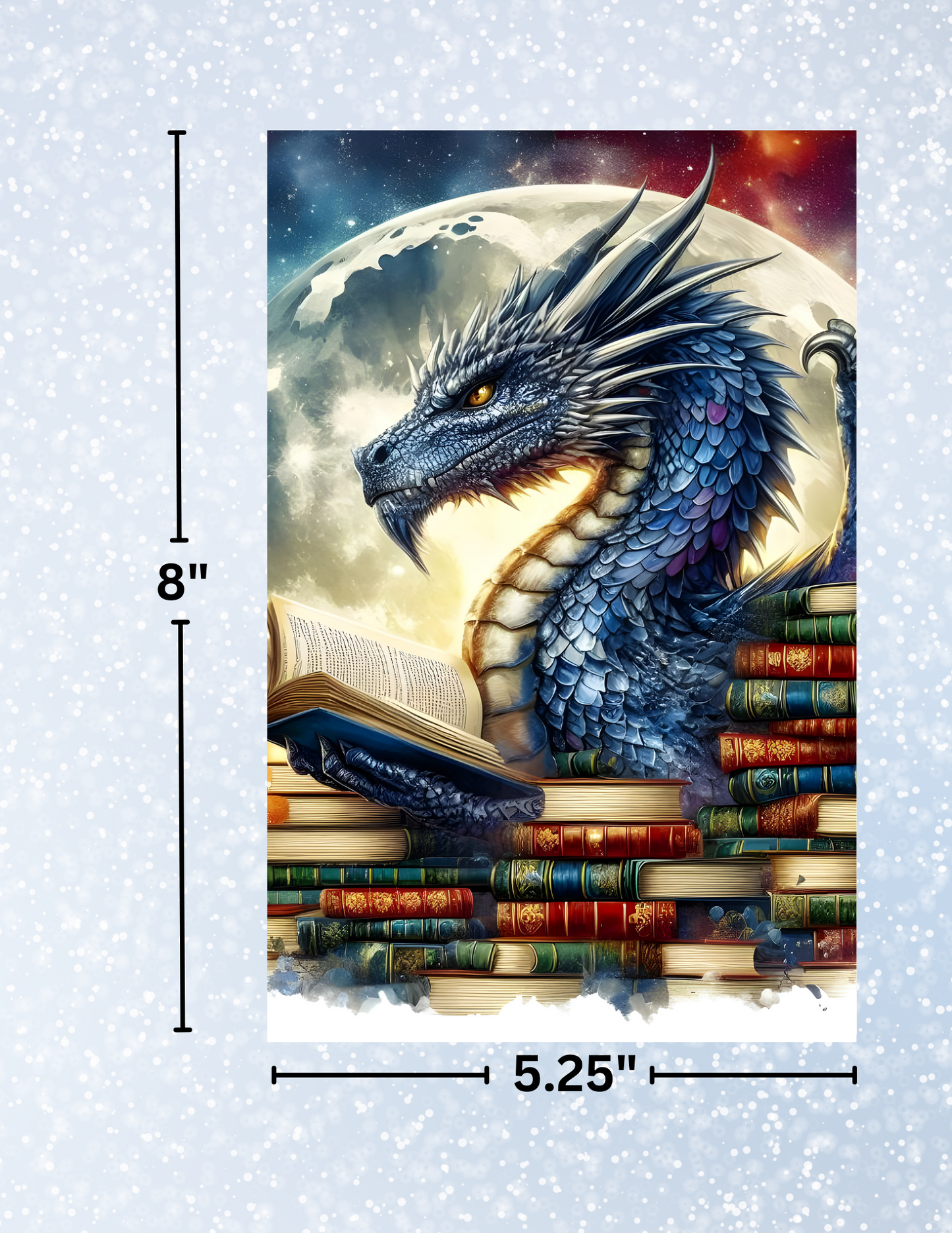 "Book Dragon" Decorative Diamond Painting Release Papers