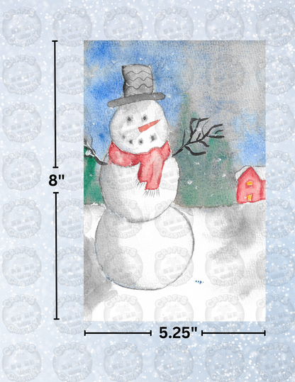 "Snowman Farmhouse" By Crafting and Crime Daily Decorative Diamond Painting Release Papers