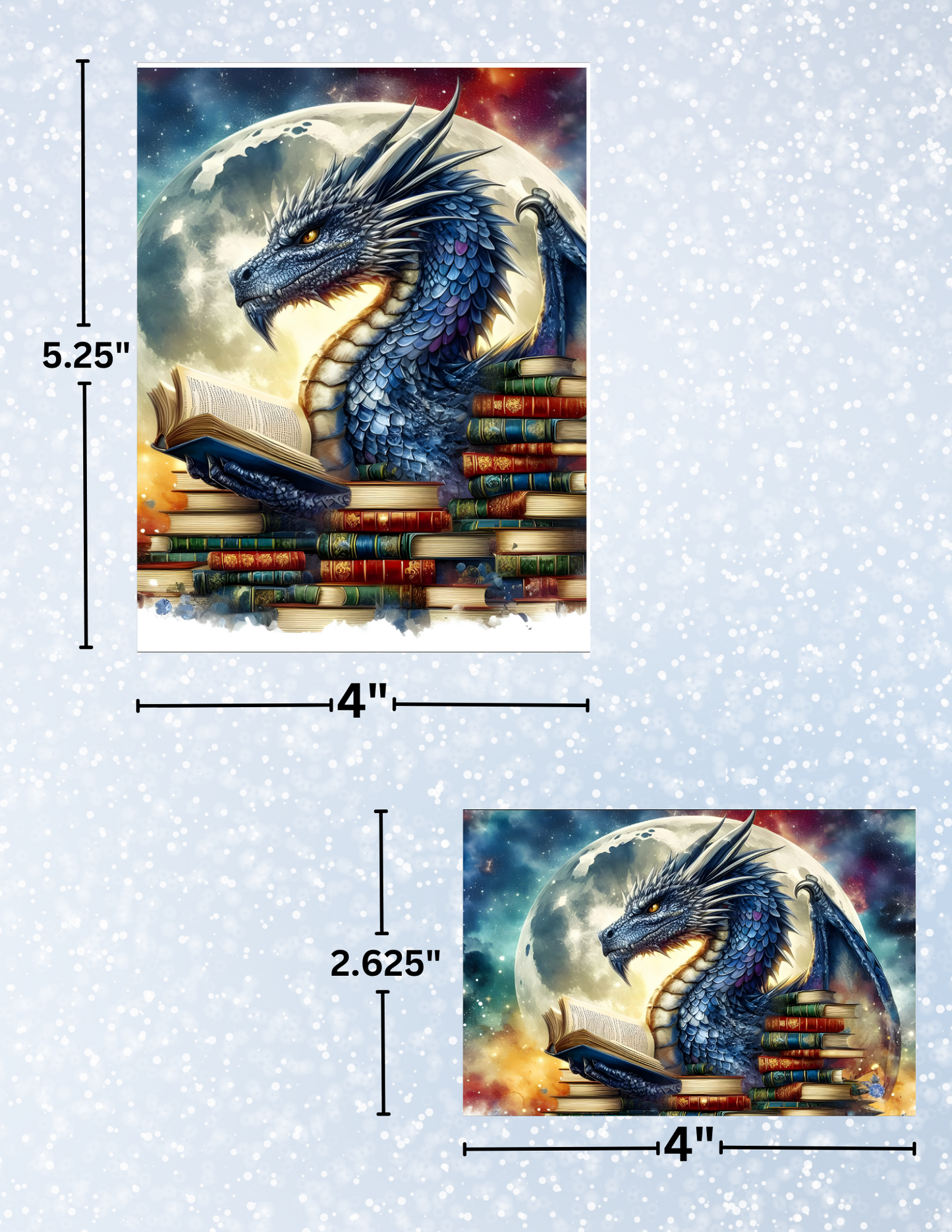 "Book Dragon" Decorative Diamond Painting Release Papers