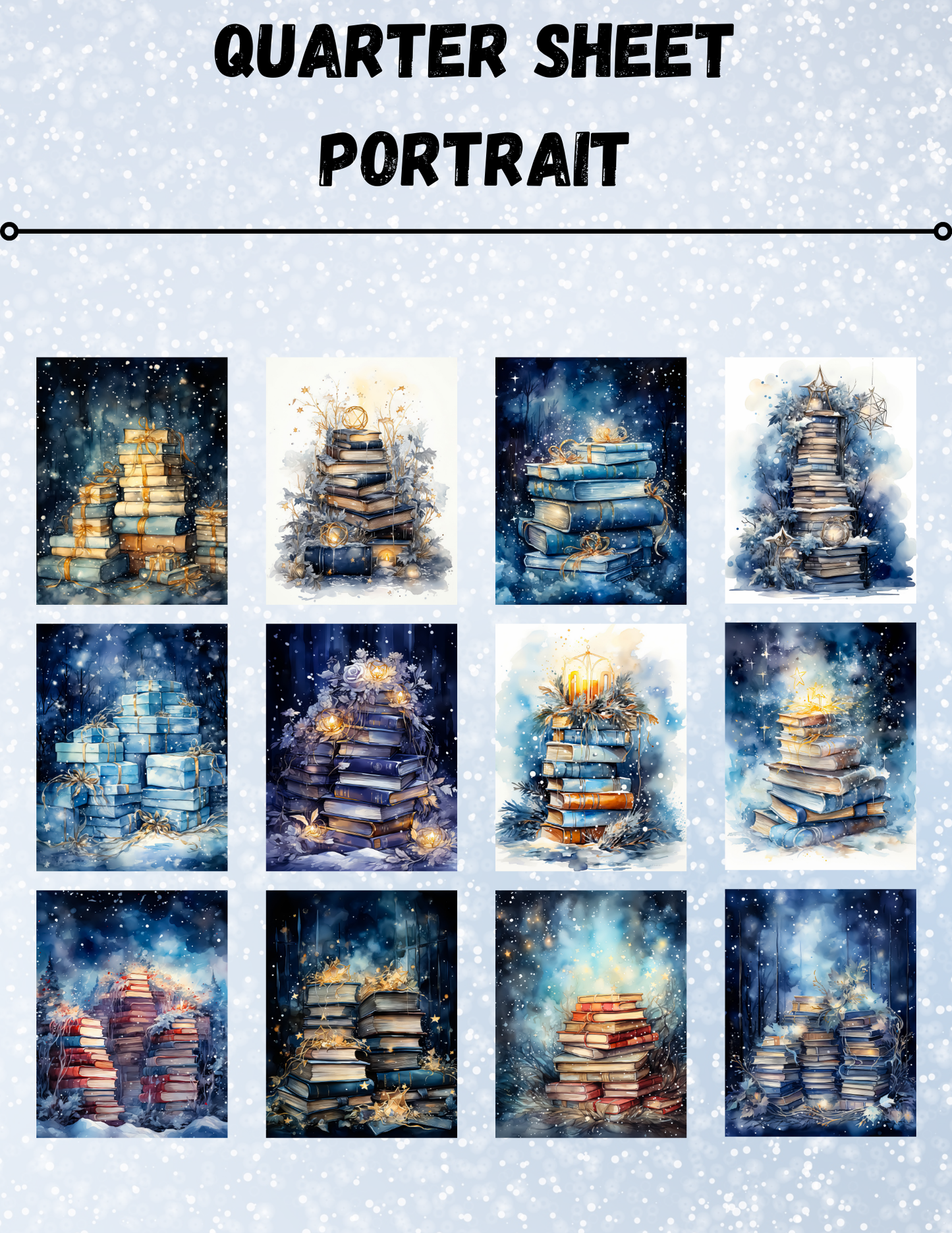 "Winter Forest Library 2" Decorative Diamond Painting Release Paper