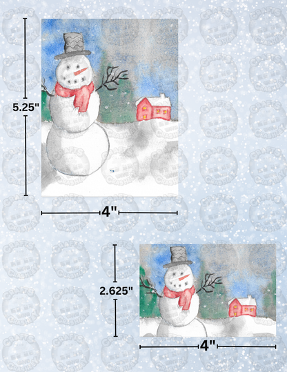 "Snowman Farmhouse" By Crafting and Crime Daily Decorative Diamond Painting Release Papers