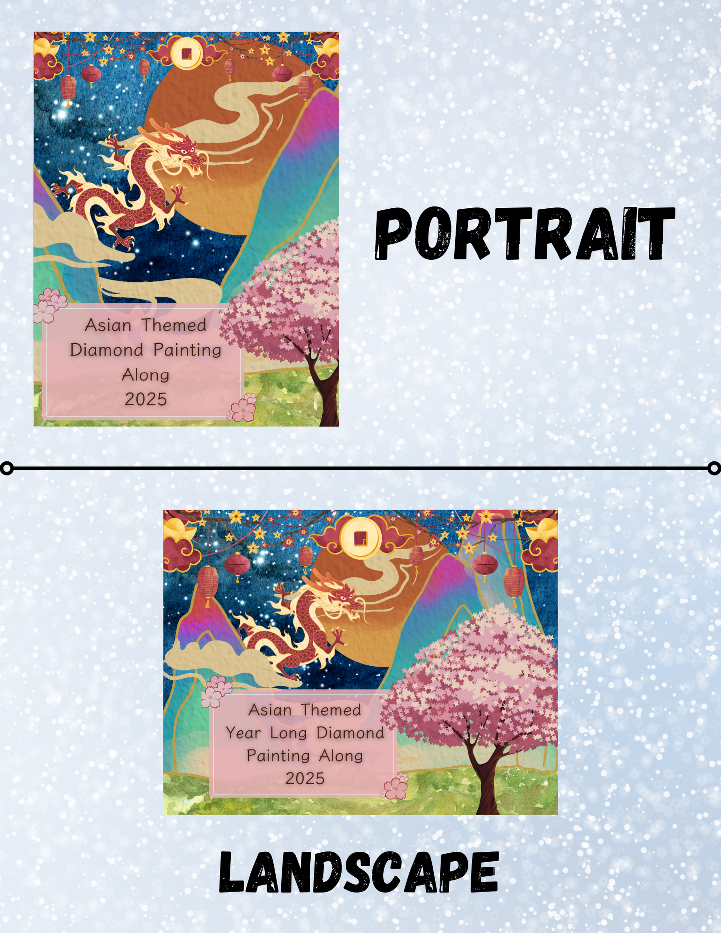 "Asian Themed DP Along 2025" Decorative Diamond Painting Release Papers