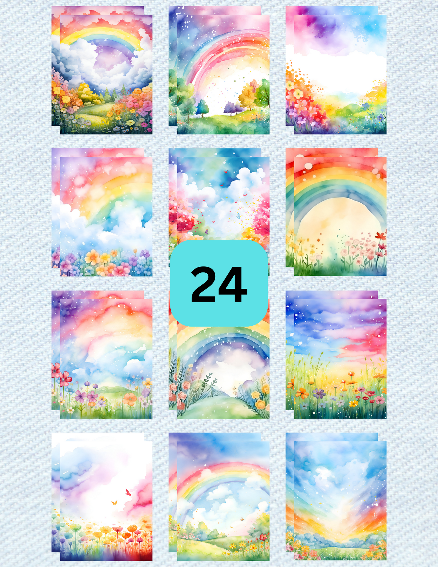 "Spring Rainbows" Premium Diamond Painting Release Papers