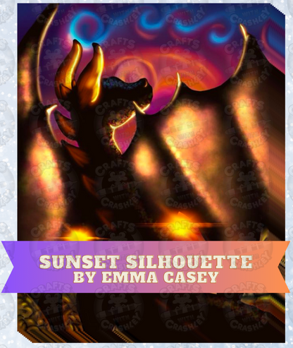 "Sunset Silhouette" by Emma Casey Decorative Diamond Painting Release Papers