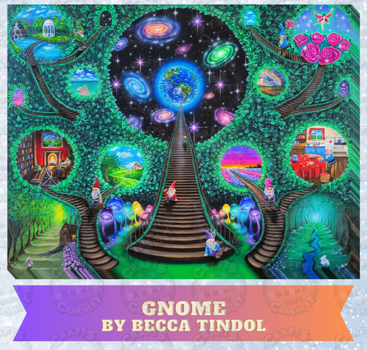 "Gnome" by Becca Tindol Decorative Diamond Painting Release Papers