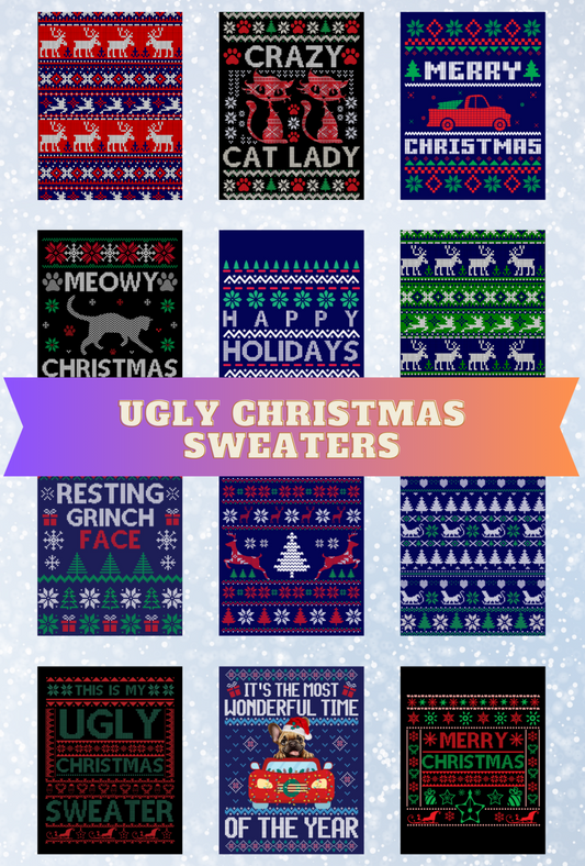 "Ugly Christmas Sweaters" Decorative Diamond Painting Release Papers