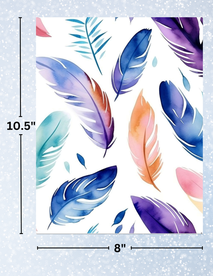 "Watercolor Feathers" Decorative Diamond Painting Release Papers