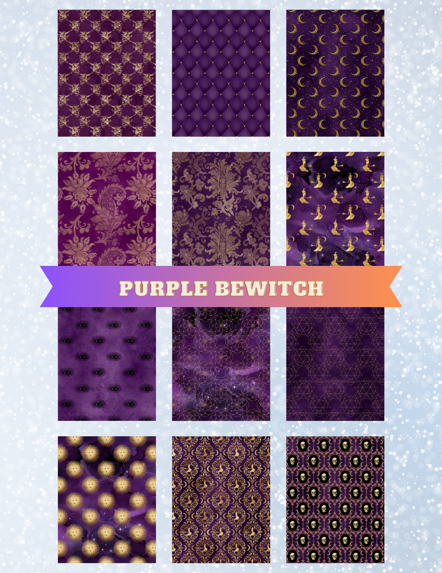 "Purple Bewitch" Premium Diamond Painting Release Papers