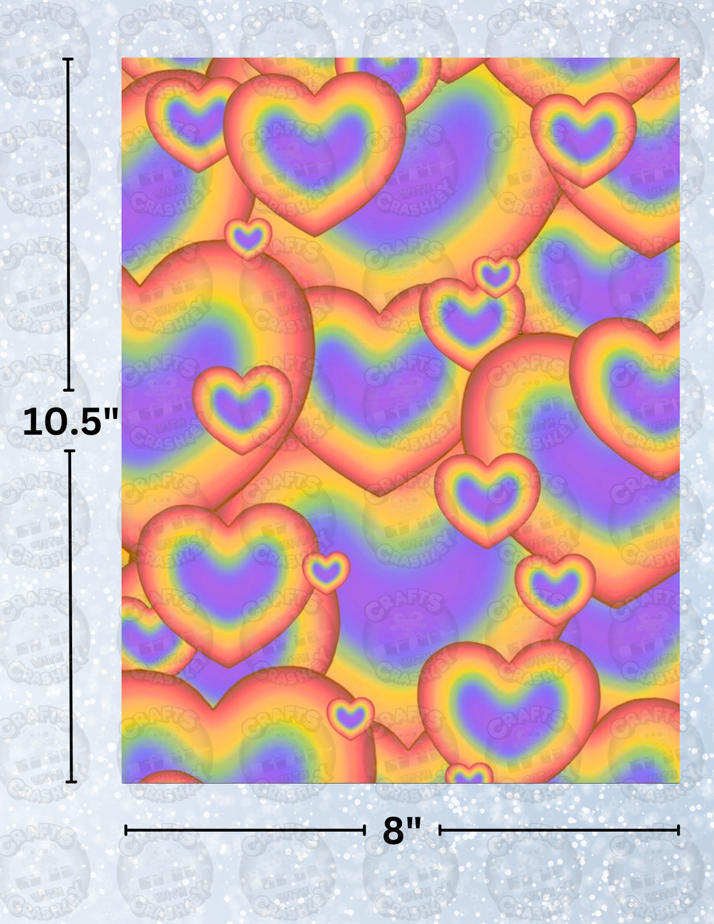 "Rainbow Hearts" by Emma Casey Decorative Diamond Painting Release Papers