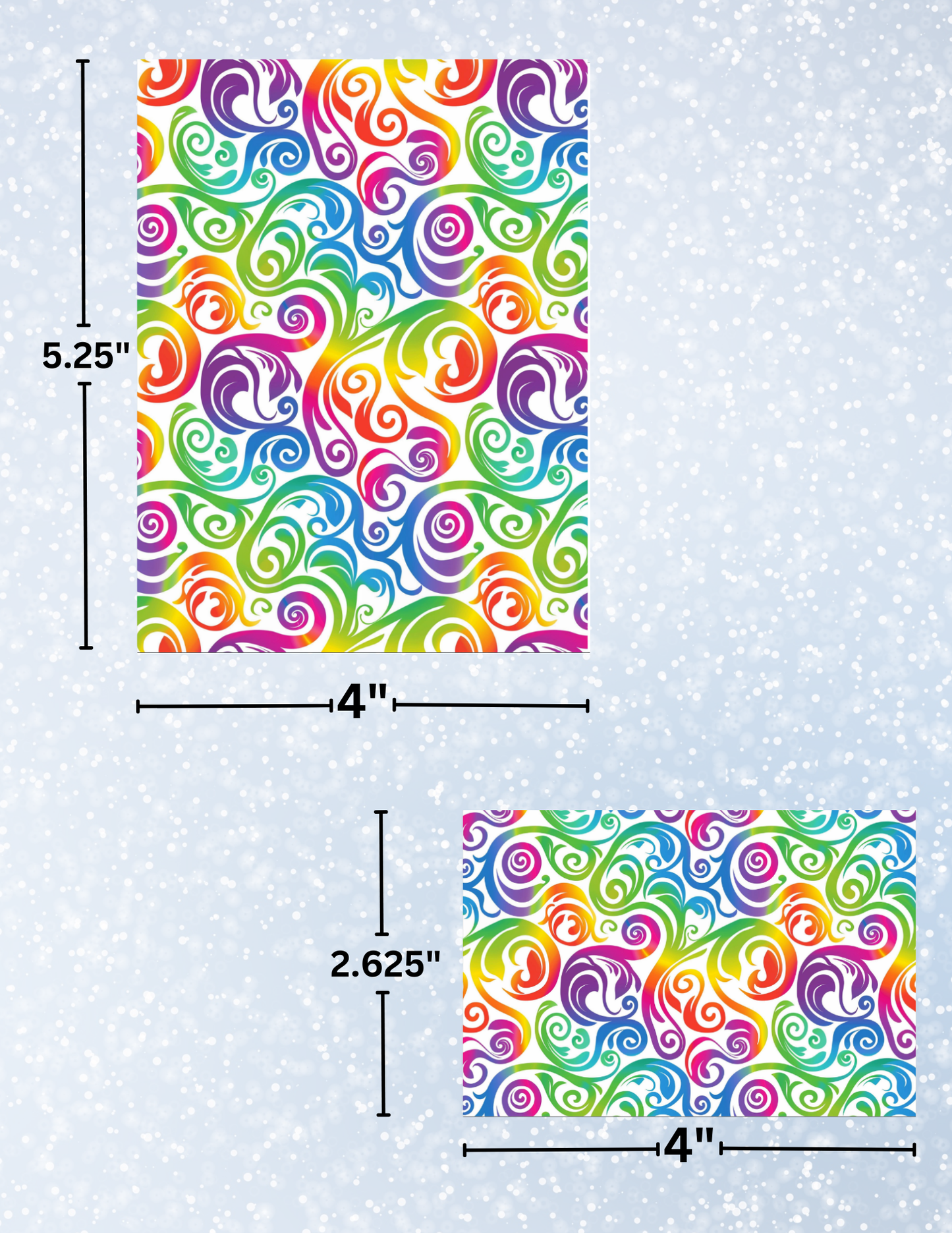 "Funky Rainbow Swirl" Decorative Diamond Painting Release Papers