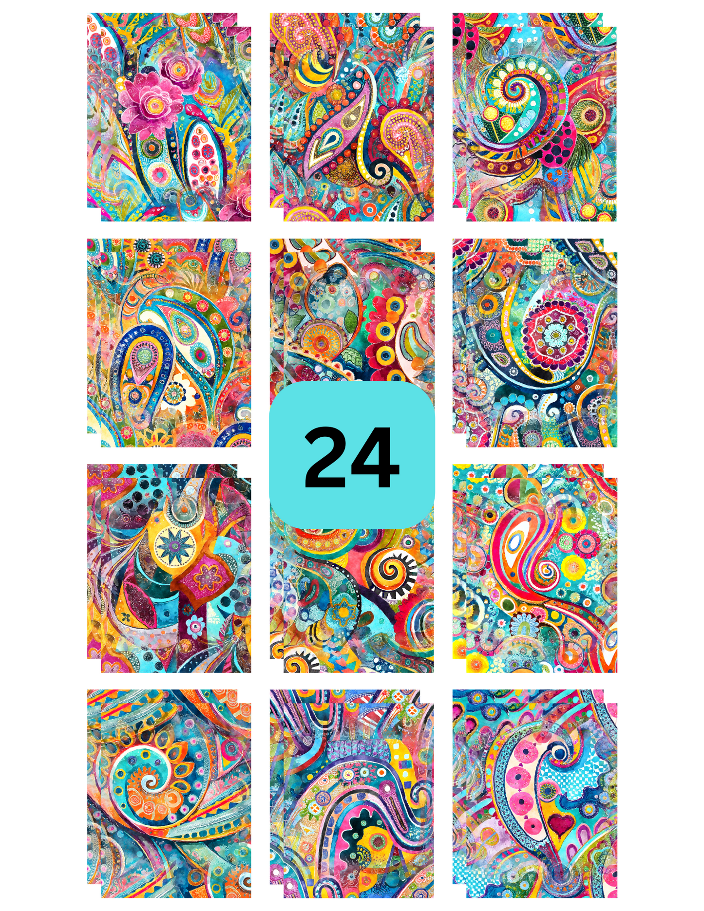 "Boho Patterns" Premium Diamond Painting Release Papers