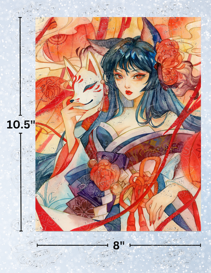 "Onihime" By ©Margaret Morales Decorative Diamond Painting Release Papers