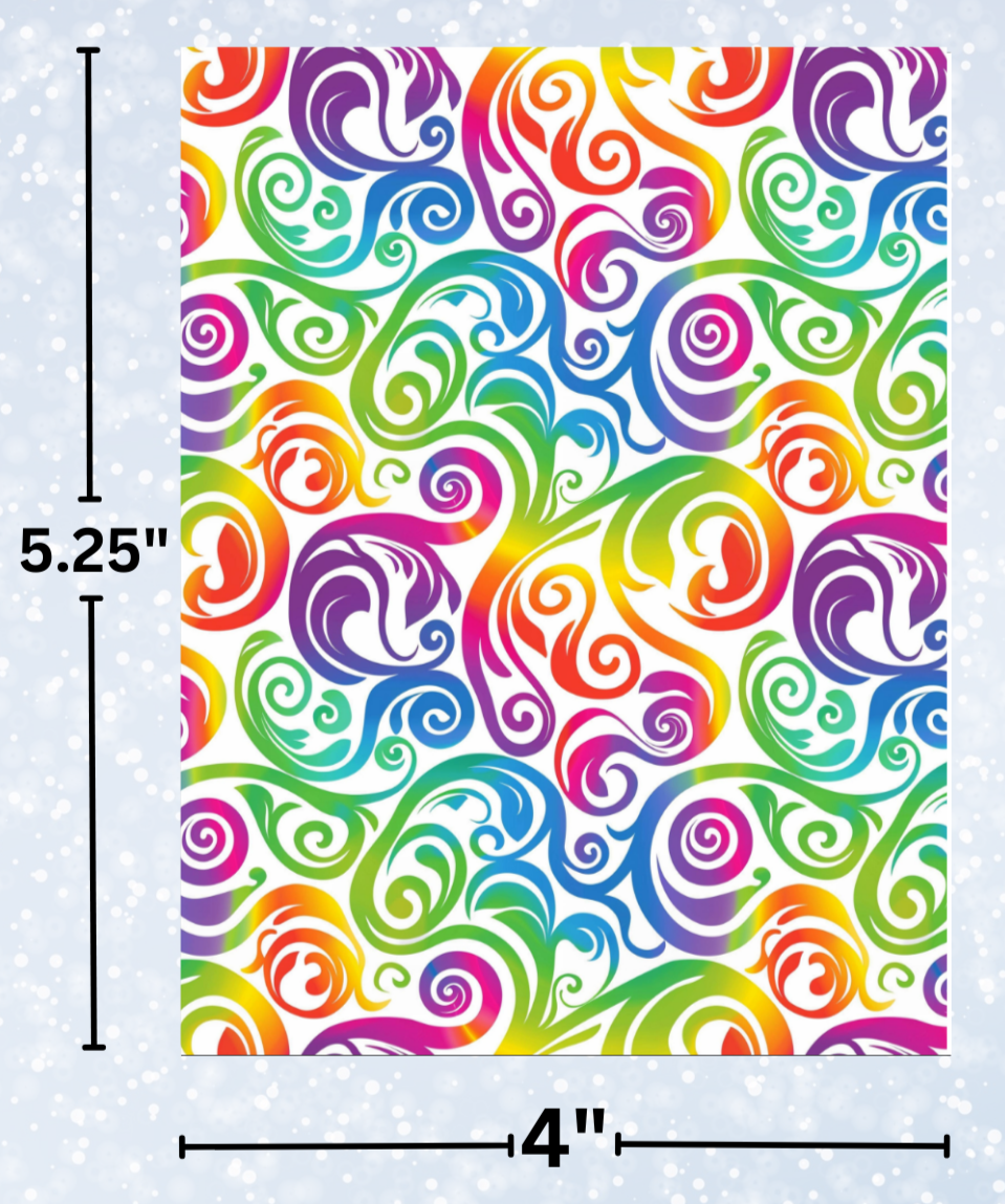 "Funky Rainbow Swirl" Decorative Diamond Painting Release Papers