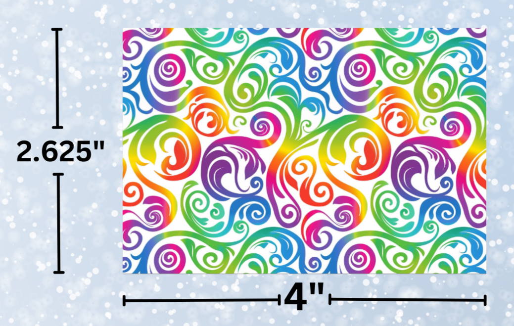 "Funky Rainbow Swirl" Decorative Diamond Painting Release Papers