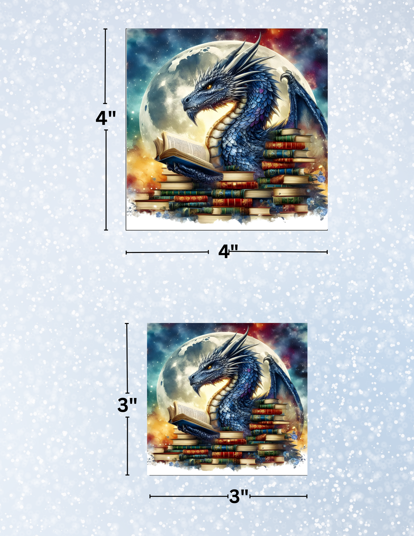 "Book Dragon" Decorative Diamond Painting Release Papers