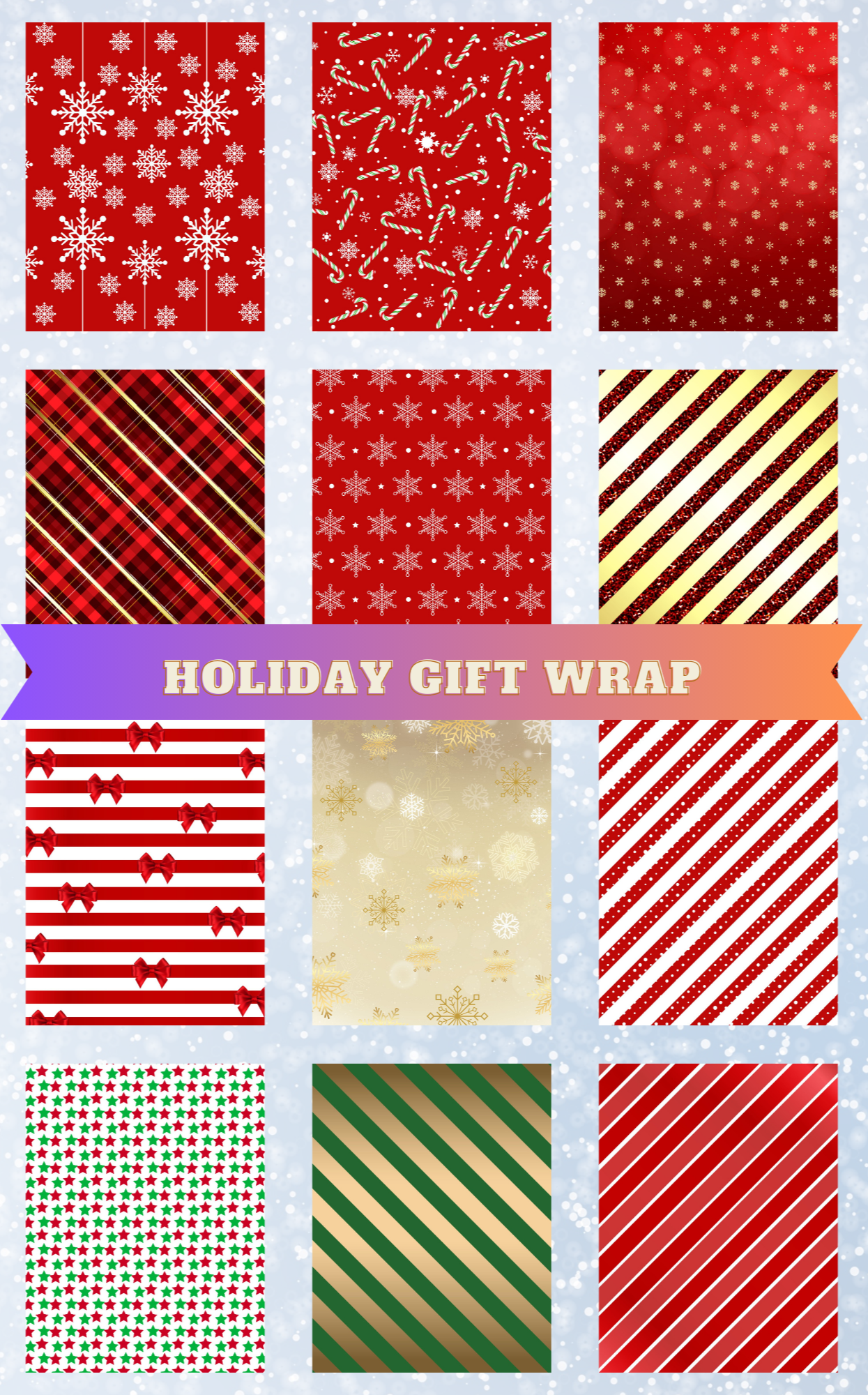 "Holiday Gift Wrap" Decorative Diamond Painting Release Paper