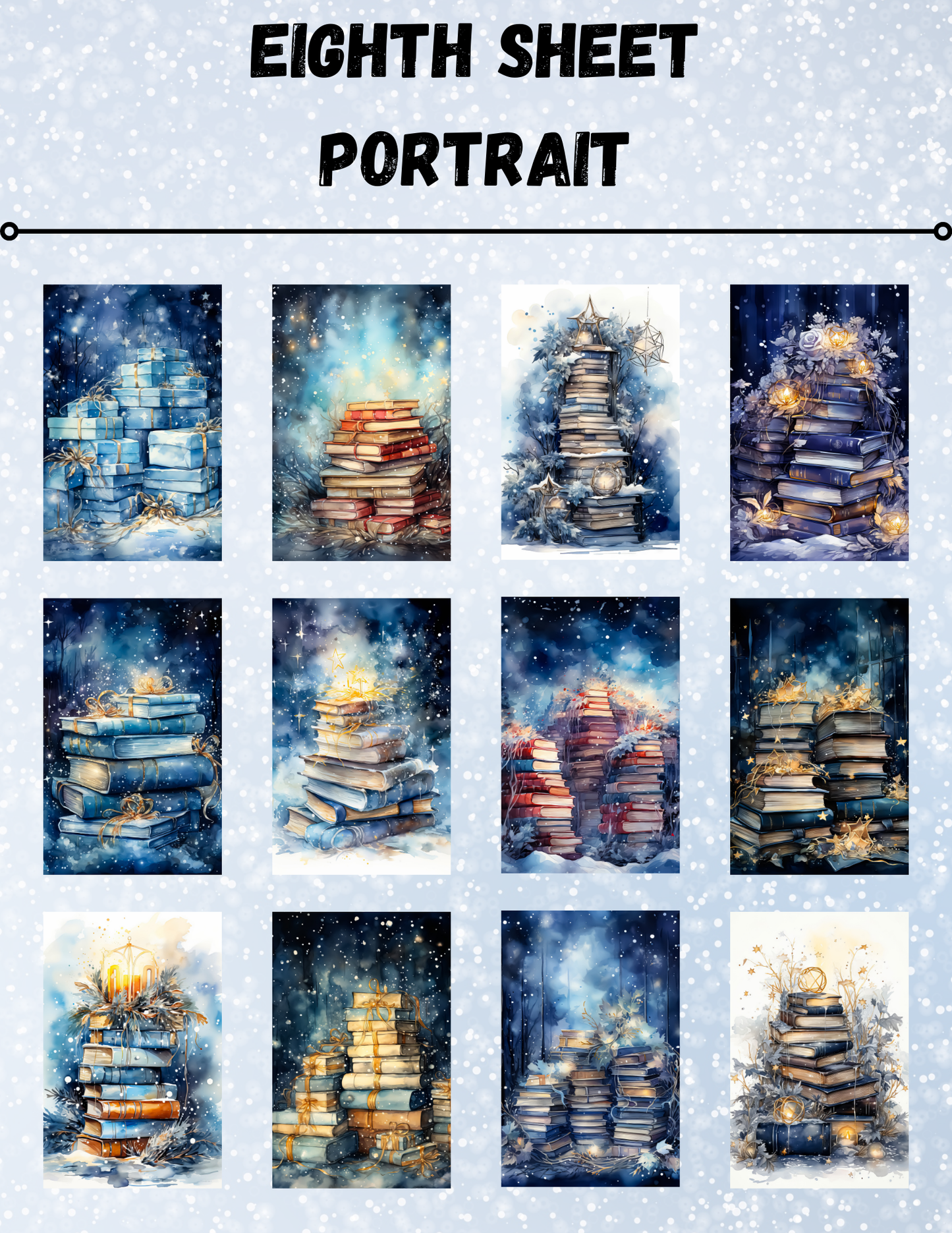 "Winter Forest Library 2" Decorative Diamond Painting Release Paper