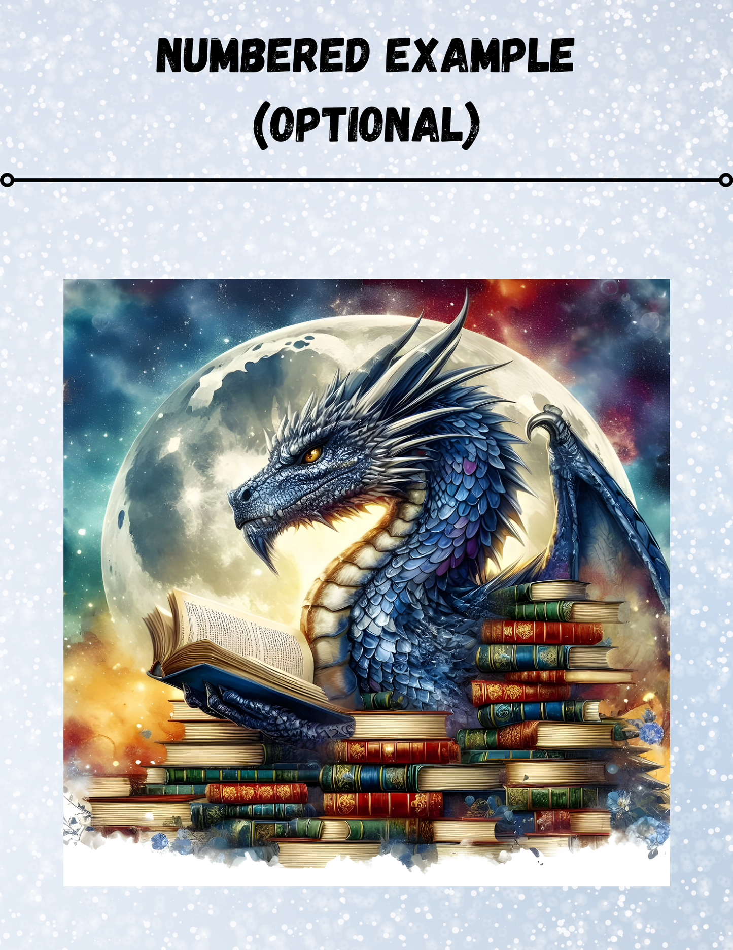 "Book Dragon" Decorative Diamond Painting Release Papers