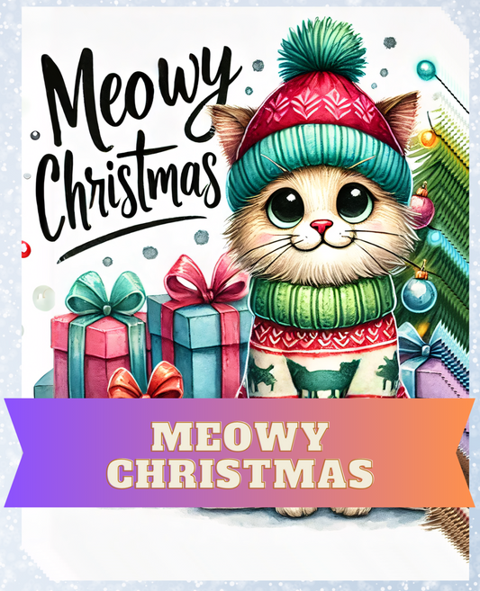 "Meowy Christmas" Decorative Diamond Painting Release Papers