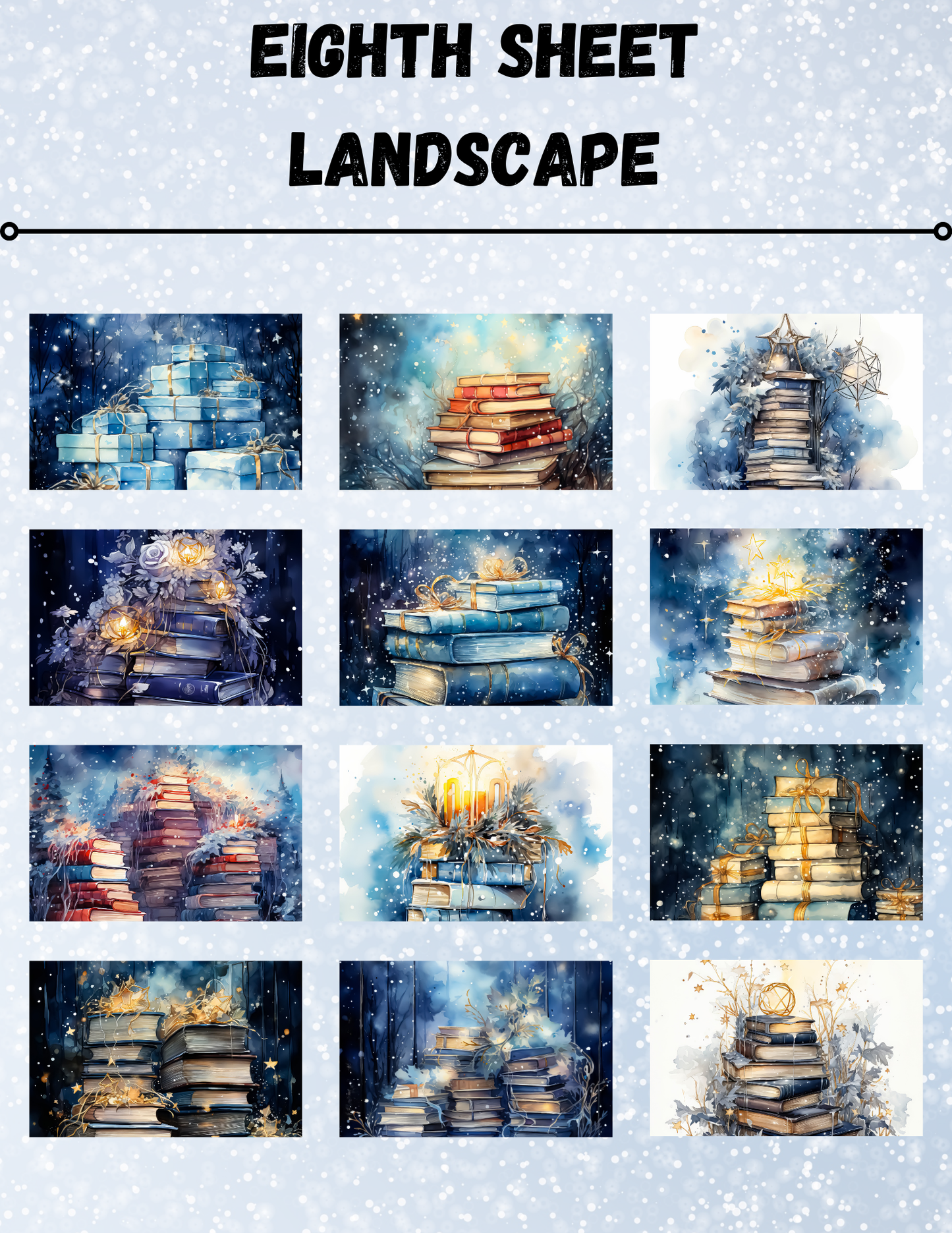 "Winter Forest Library 2" Decorative Diamond Painting Release Paper