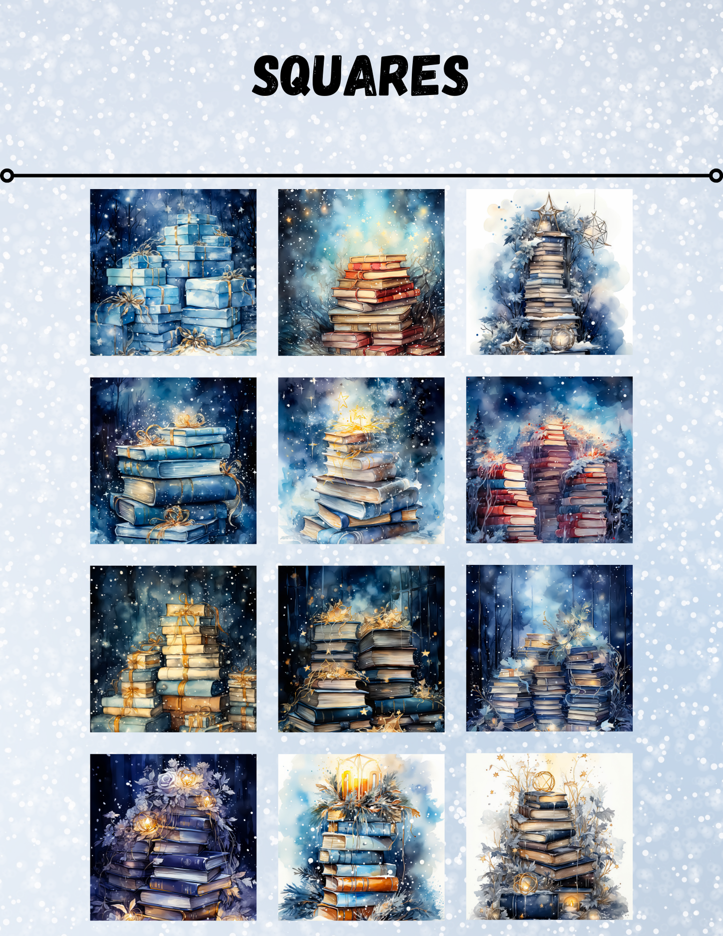 "Winter Forest Library 2" Decorative Diamond Painting Release Paper