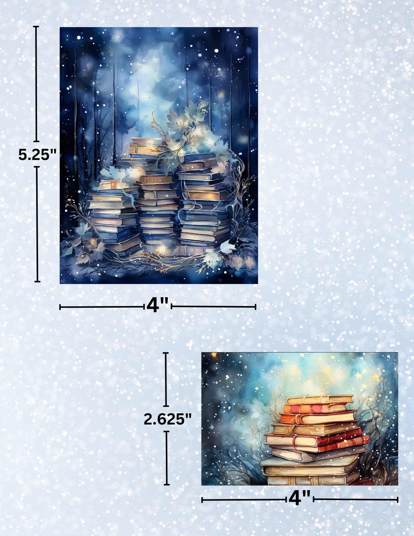 "Winter Forest Library 2" Decorative Diamond Painting Release Paper