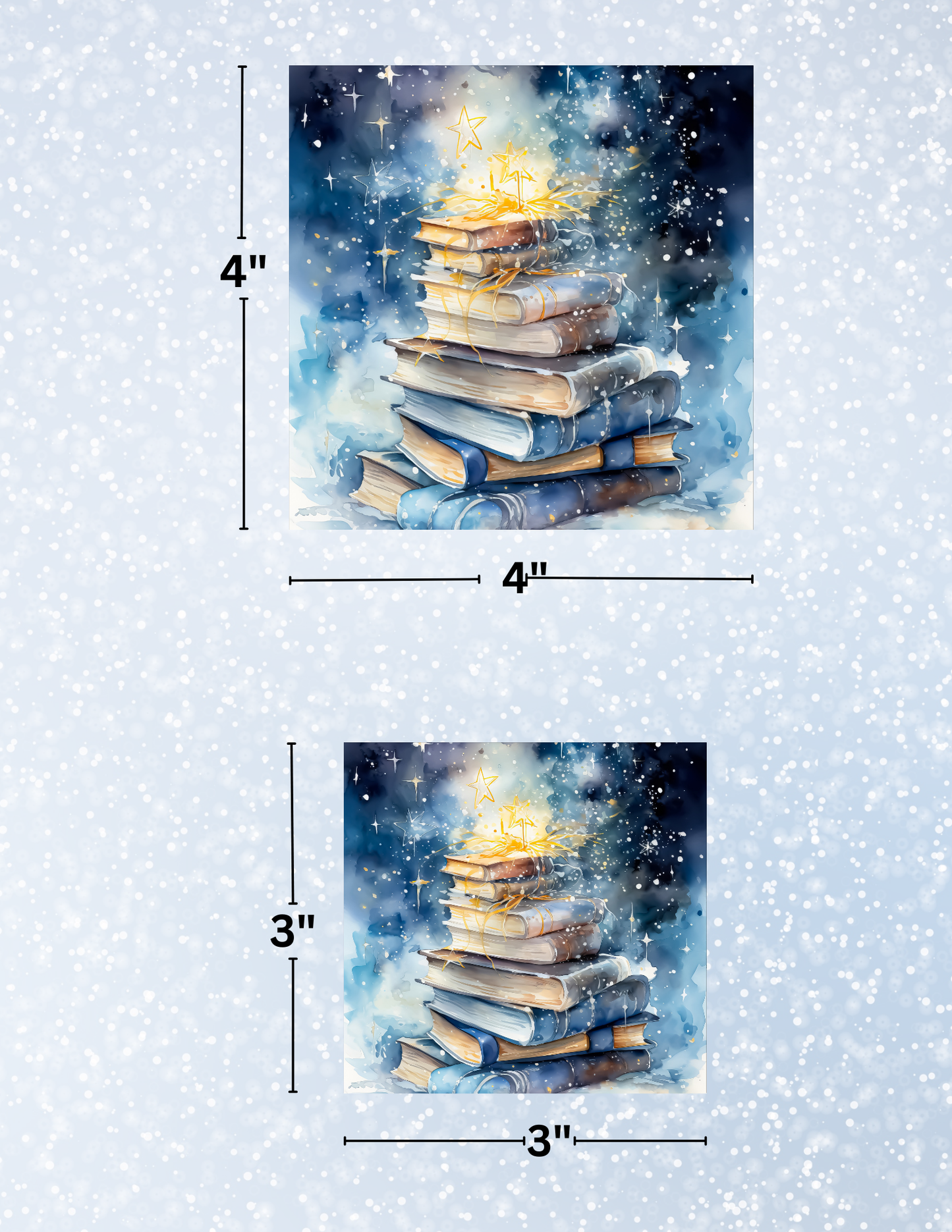 "Winter Forest Library 2" Decorative Diamond Painting Release Paper