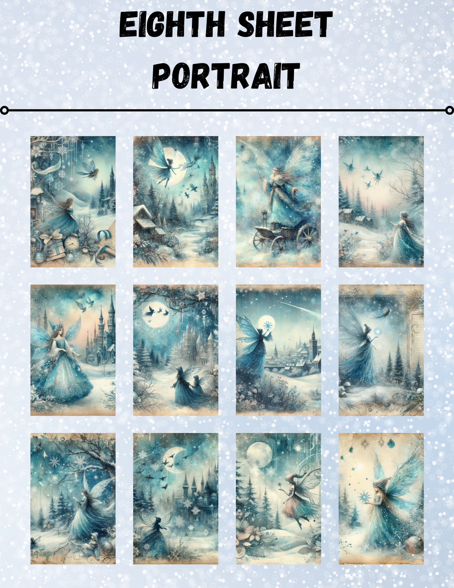 "Fairytale Winter 2" Decorative Diamond Painting Release Paper