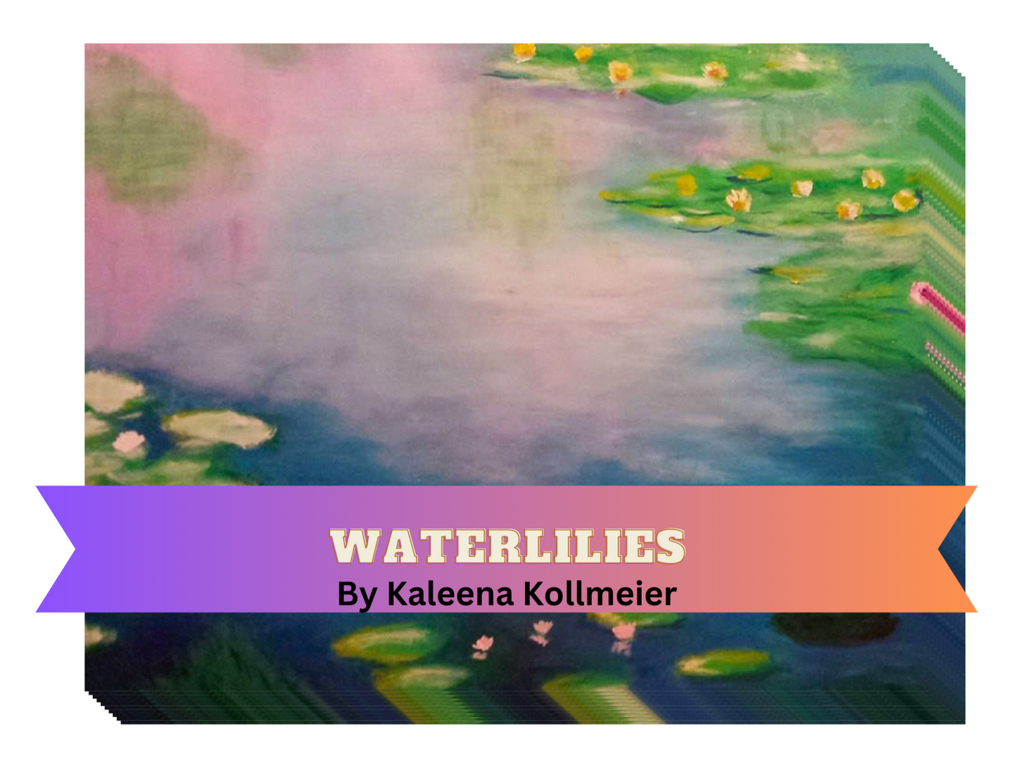 "Waterlilies" by Kaleena Kollmeier Decorative Diamond Painting Release Papers