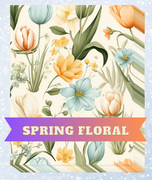 "Spring Floral" Decorative Diamond Painting Release Papers