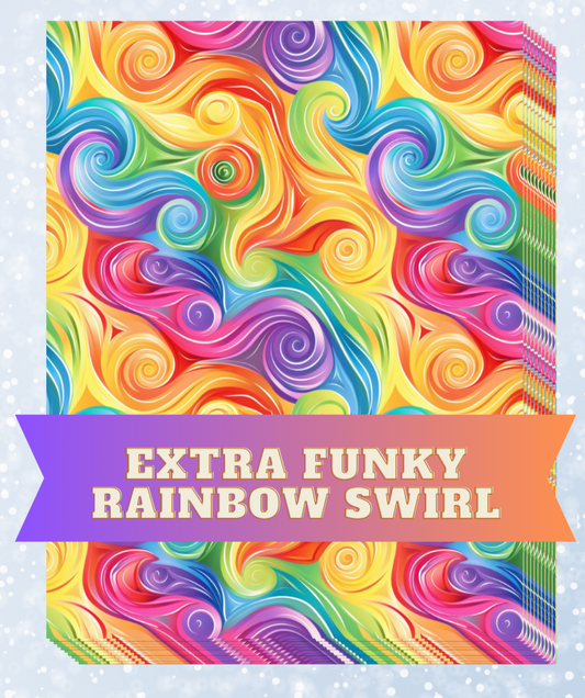 "Extra Funky Rainbow Swirl" Decorative Diamond Painting Release Papers