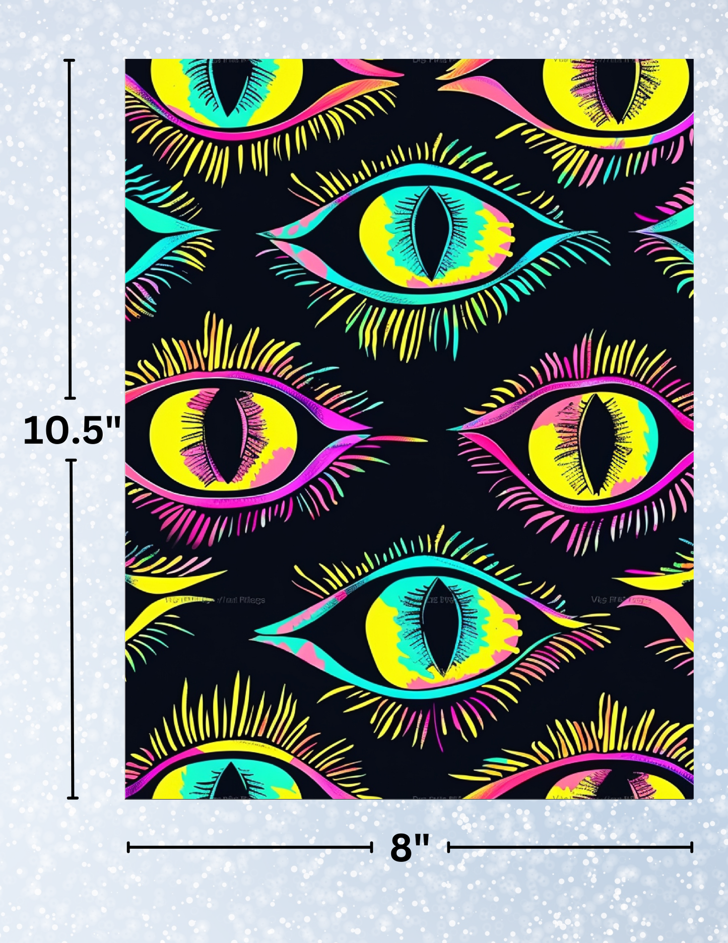 "Neon Eyes" Decorative Diamond Painting Release Papers