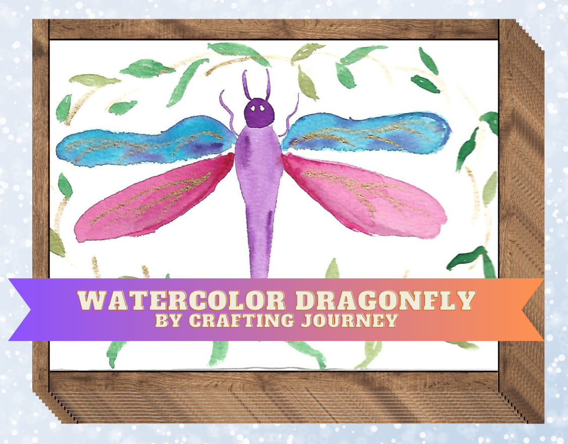 "Watercolor Dragonfly" by Crafting Journey Decorative Diamond Painting Release Papers