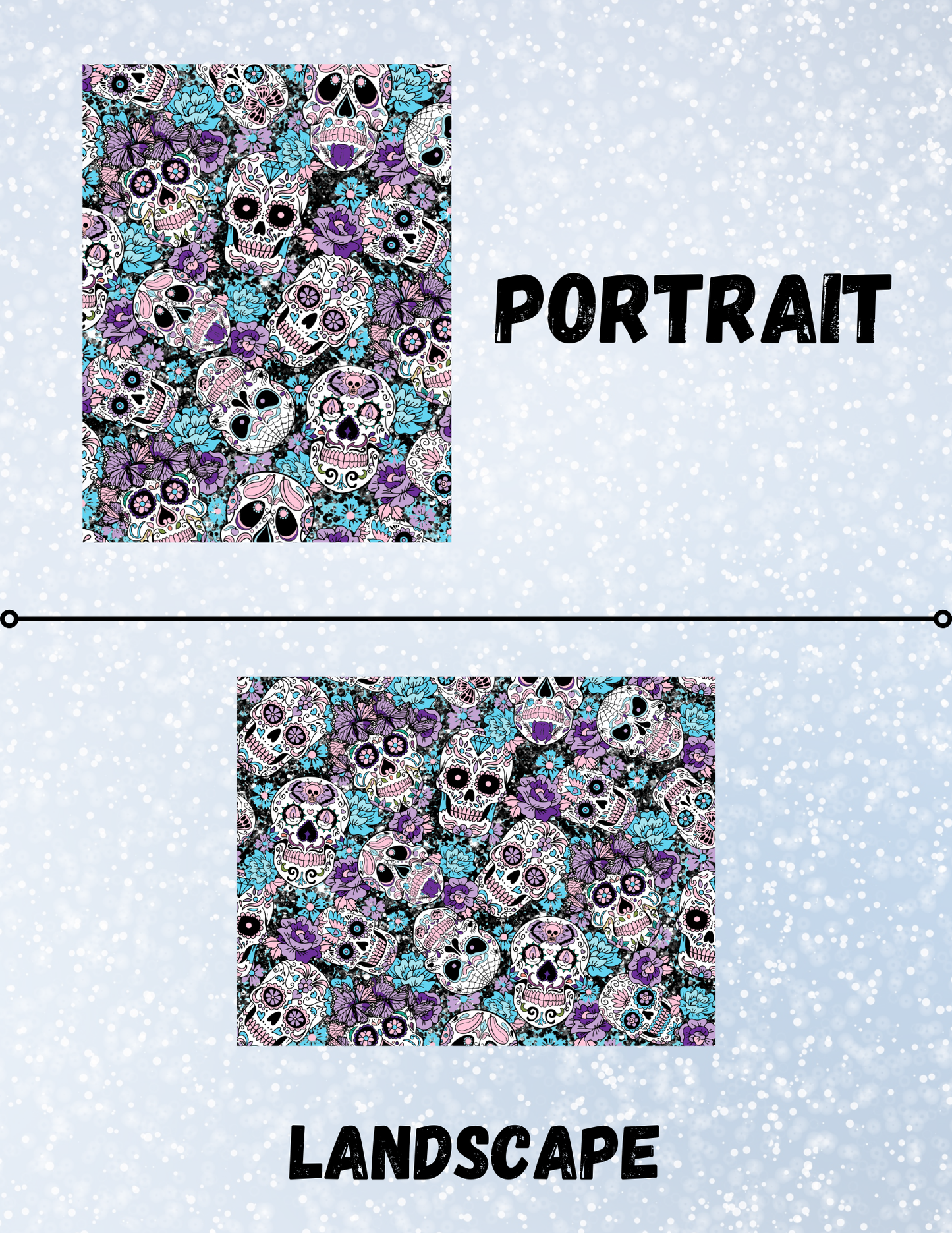 "Floral Sugar Skulls" Decorative Diamond Painting Release Papers