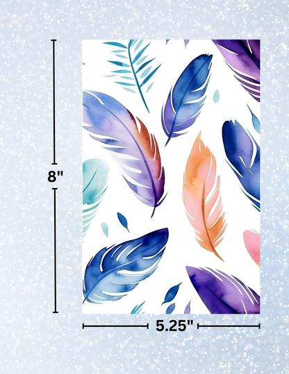 "Watercolor Feathers" Decorative Diamond Painting Release Papers