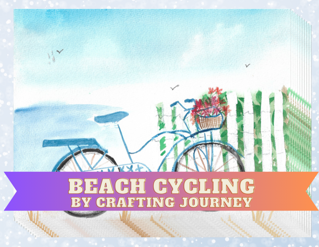 "Beach Cycling" by Crafting Journey Decorative Diamond Painting Release Papers